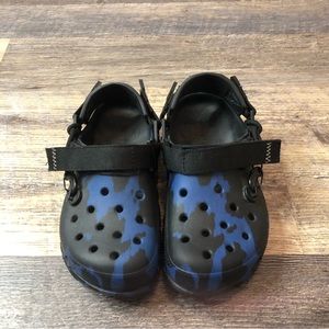 Post Malone X Crocs Duet Max Clog Blue Black 206542-001 Size M4/W6 worn 1x EUC